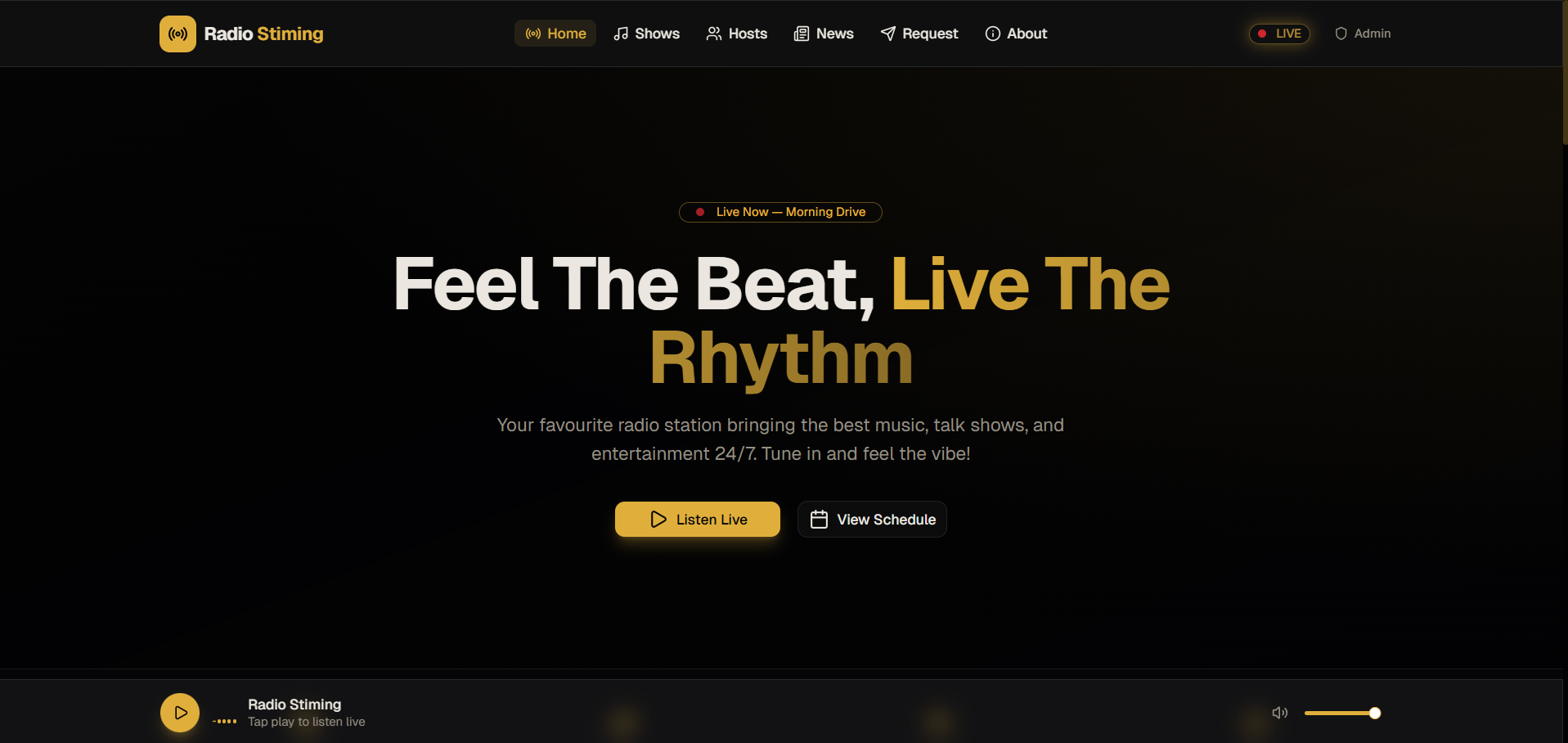 Radio Stiming - Live Radio Station Platform